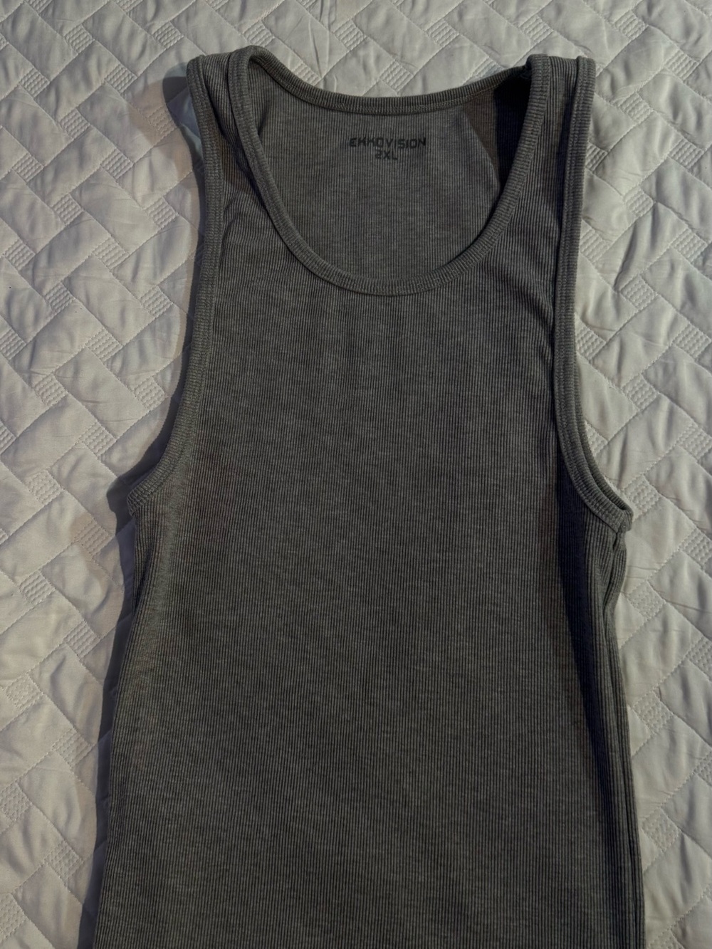 Essential Ribbed Tank Top - Charcoal Gray